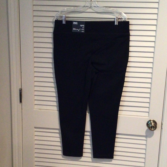 INC International Concepts Skinny Leg Black Ankle Pants Women 16PS - Picture 2 of 7